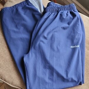 Reebok Men's Navy Blue Wind Breaker Elastic Waist Jogger Pants